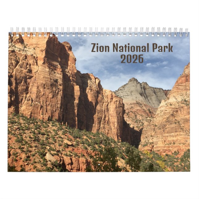 Zion National Park Photographic 2026 Calendar (Cover)
