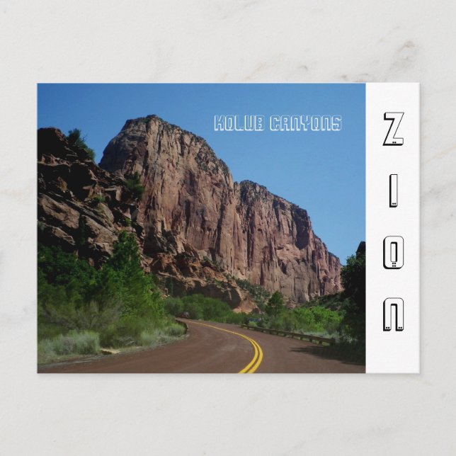 Zion National Park Postcard (Front)