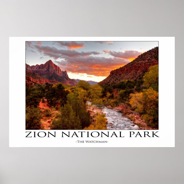 Zion National Park Poster (Front)