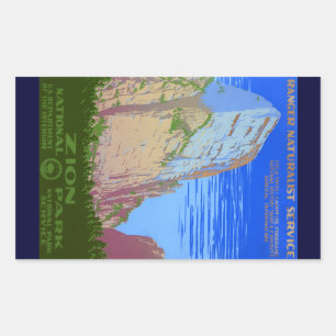Zion National Park Rectangular Sticker