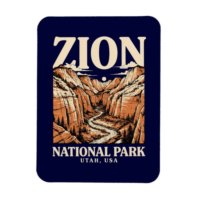 Zion National Park Red Cliffs Magnet (Vertical)