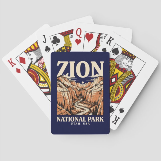Zion National Park Red Cliffs Playing Cards (Back)