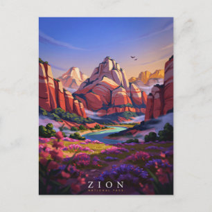 Zion National Park Red Rock Canyon Postcard