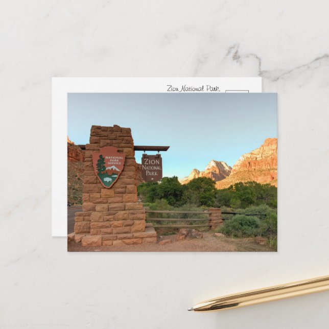Zion National Park – Scenic Travel  Postcard (Front/Back In Situ)