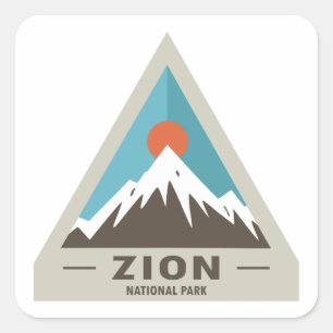 Zion National Park Square Sticker