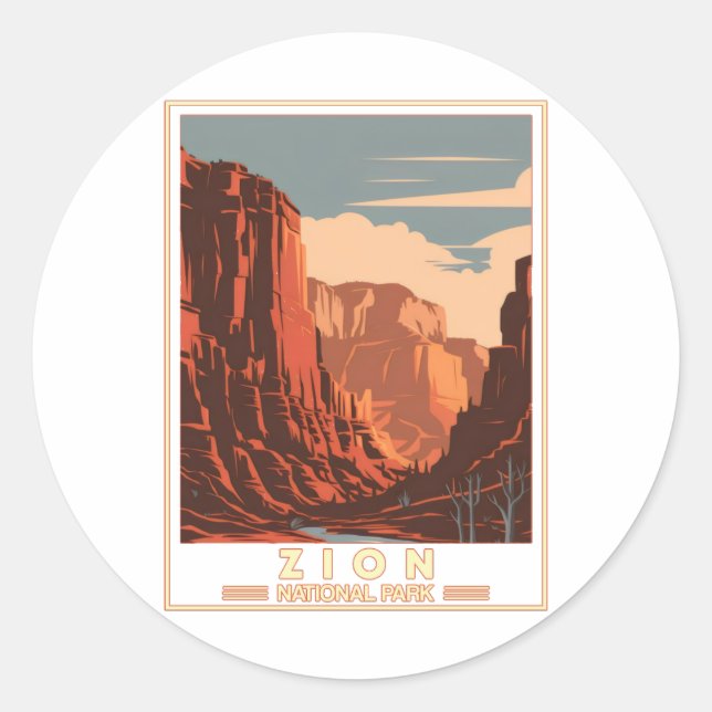 Zion National Park Sticker  (Front)