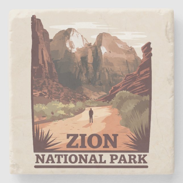 Zion National Park Stone Coaster (Front)
