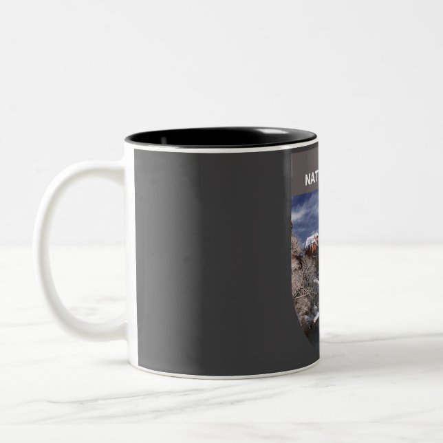 Zion National Park - The Virgin River  Two-Tone Coffee Mug (Left)