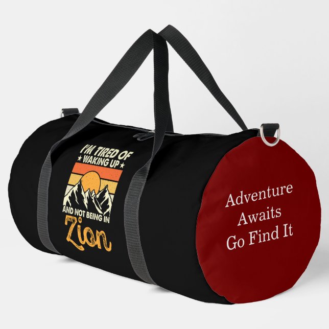 Zion National Park Trails Duffle Bag (Left Corner)