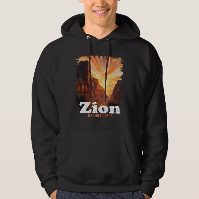 Zion National Park US Trail Explore Utah Camping H Hoodie (Front)