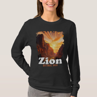 Zion National Park US Trail Explore Utah Camping H T-Shirt