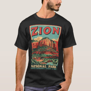 Zion National Park Utah Angels Landing Vintage Hik T-Shirt