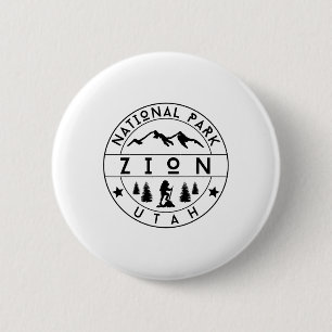 Zion National Park Utah Hiker Nature Hiking Outdoo 6 Cm Round Badge