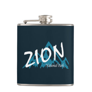Zion National Park Utah Mountains Hip Flask