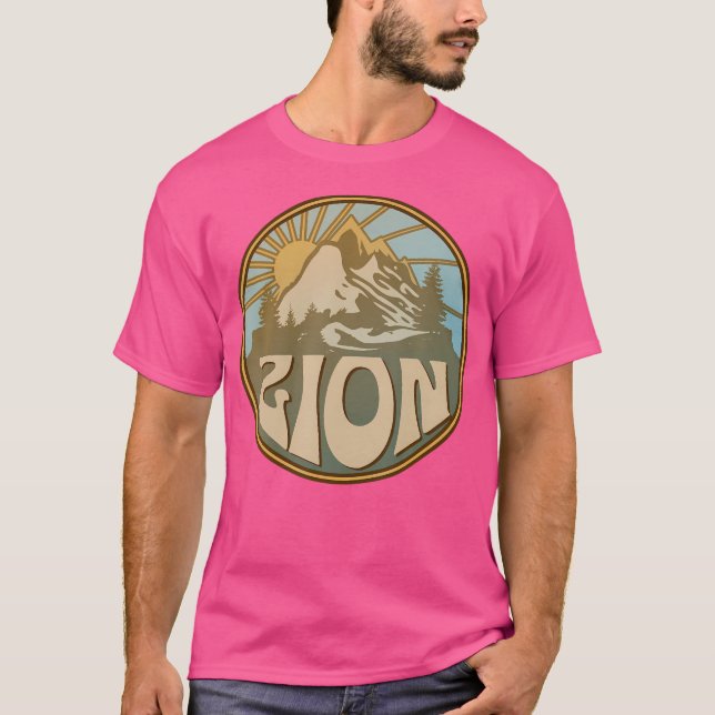 Zion National Park Utah Nature Mountains Hiking Ou T-Shirt (Front)