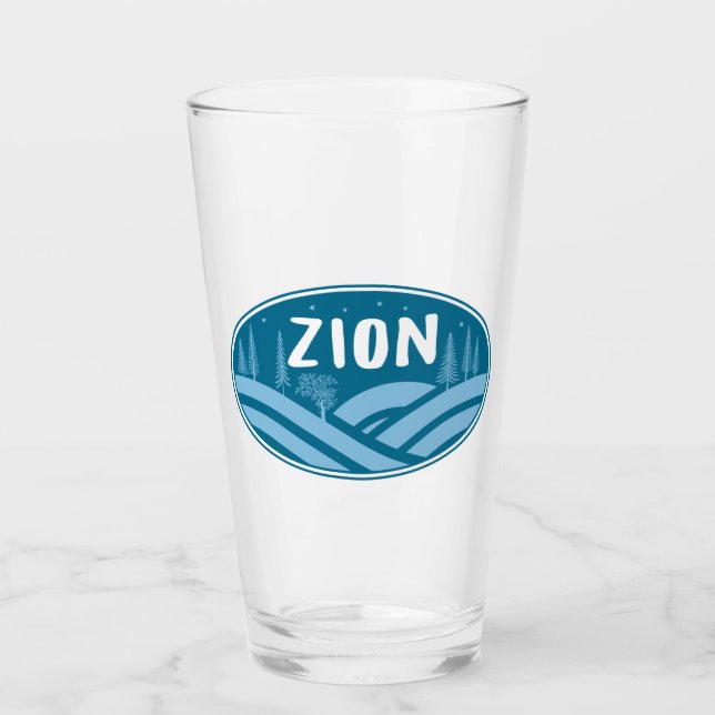 Zion National Park Utah Outdoors Glass (Front)
