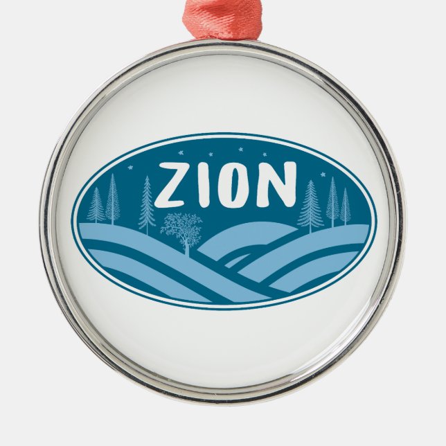 Zion National Park Utah Outdoors Metal Tree Decoration (Front)