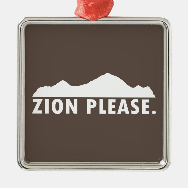 Zion National Park Utah Please Metal Tree Decoration (Front)