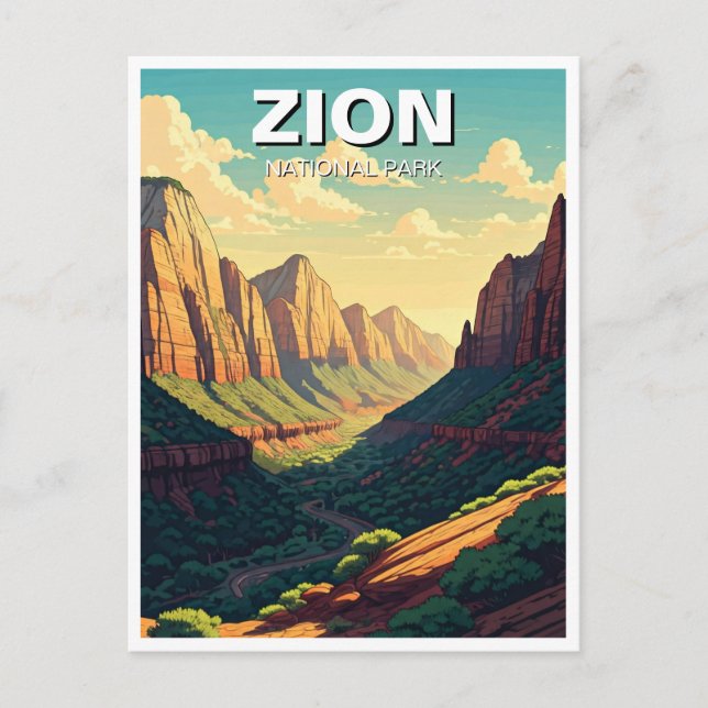 Zion National Park Utah Postcard (Front)