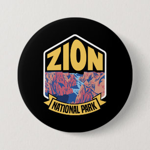 Zion National Park Utah Retro 7.5 Cm Round Badge