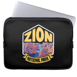 Zion National Park Utah Retro Laptop Sleeve