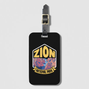Zion National Park Utah Retro Luggage Tag
