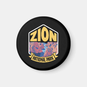 Zion National Park Utah Retro Magnet