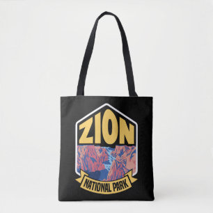 Zion National Park Utah Retro Tote Bag