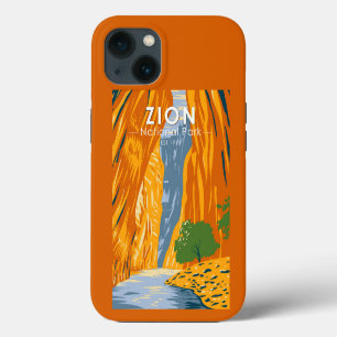 Zion National Park Utah The Narrows Vintage iPhone 13 Case
