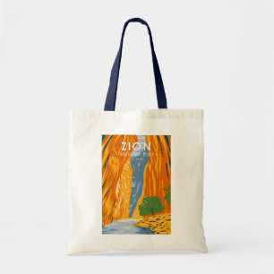 Zion National Park Utah The Narrows Vintage Tote Bag