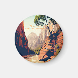 Zion National Park Utah The Narrows watercolor Magnet