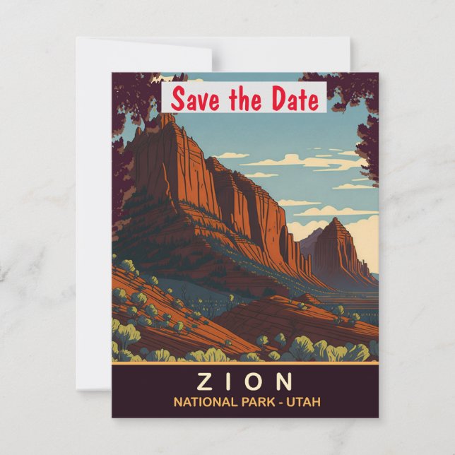Zion, National Park Utah, Travel Postcard (Front)