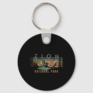 Zion National Park Utah Usa Outdoor Vintage Key Ring
