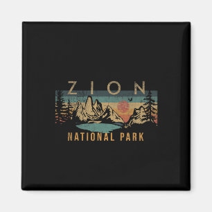 Zion National Park Utah Usa Outdoor Vintage Magnet