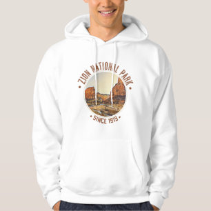 Zion National Park Utah USA Outdoors Distressed Hoodie