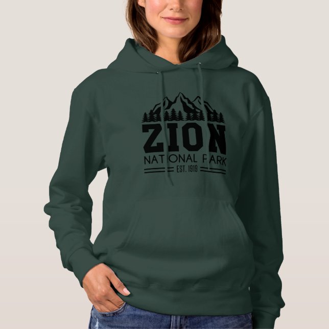 Zion National Park Utah USA Outdoors Hiking Hoodie (Front)