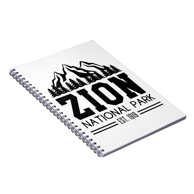 Zion National Park Utah USA Outdoors Hiking Notebook (Right Side)