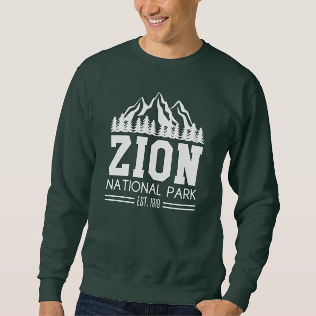 Zion National Park Utah USA Outdoors Hiking Sweatshirt (Front)