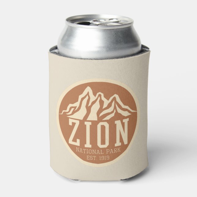Zion National Park Utah USA Outdoors Retro Can Cooler (Can Front)