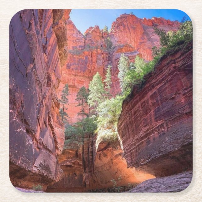Zion National Park, Utah, USA Square Paper Coaster (Front)