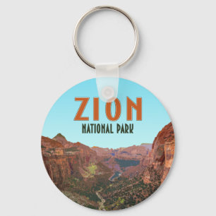 Zion National Park Utah Vintage Key Ring