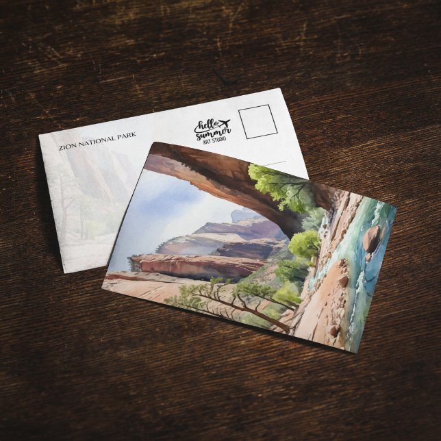 Zion National Park Utah Watercolor Invitation (Creator Uploaded)