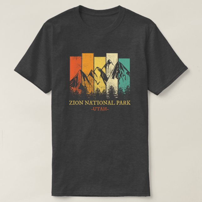 Zion National Park Vintage 3 T-Shirt (Design Front)