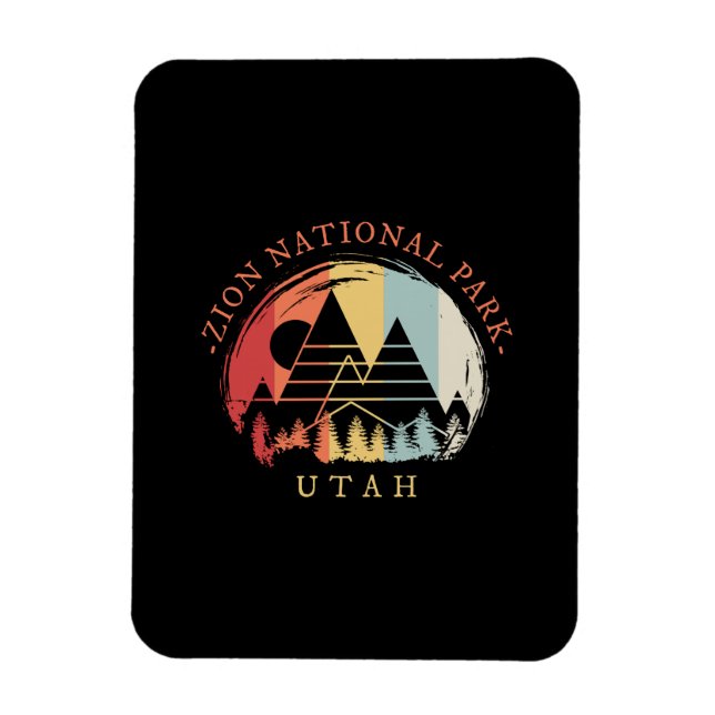 Zion National Park Vintage Magnet (Vertical)