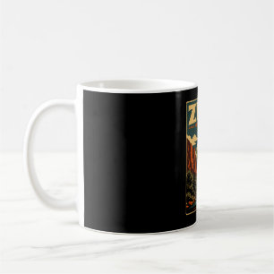 Zion national park vintage retro canyon outdoor coffee mug