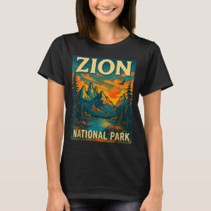 Zion national park vintage travel outdoor T-Shirt