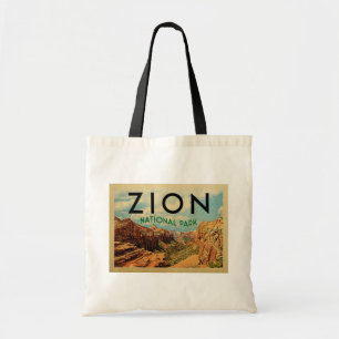 Zion National Park Vintage Travel Tote Bag