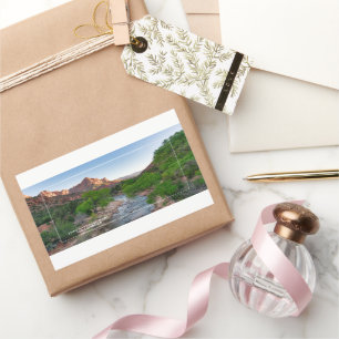 Zion National Park Virgin River Rectangular Sticker