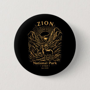 Zion National Park Wilderness Hiking Camping 6 Cm Round Badge