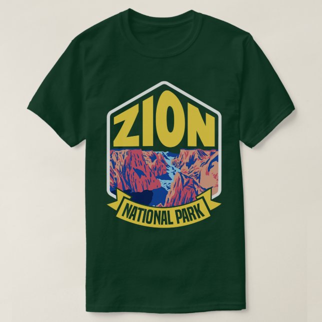 Zion Nationalpark Retro T-Shirt (Design Front)